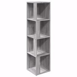 vidaXL Scaffale Angolare Grigio Sonoma 33x33x132 cm Legno Multistrato - Vista aggiuntiva 2