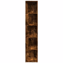 vidaXL Scaffale Angolare Rovere Fumo 33x33x164,5 cm Legno Multistrato - Vista aggiuntiva 3