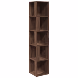 vidaXL Scaffale Angolo Rovere Marrone 33x33x164,5 cm Legno Multistrato - Vista aggiuntiva 2