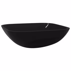 vidaXL Lavandino in Vetro 42x42x14 cm Nero - Vista aggiuntiva 2
