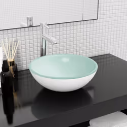 Questo lavandino in vetro temperato sarà un complemento elegante a qualsiasi bagno, toeletta o lavatoio. Materiale resistente ...