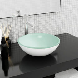 Vidaxl - Lavandino in Vetro Temperato 35x12 cm Bianco 101090