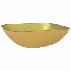 vidaXL Lavandino in Vetro 42x42x14 cm Oro - Vista aggiuntiva 2