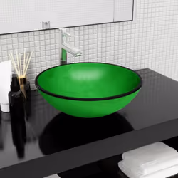Questo lavandino in vetro temperato sarà un complemento elegante a qualsiasi bagno, toeletta o lavatoio. Materiale resistente ...