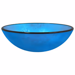 vidaXL Lavandino in Vetro Temperato 42x14 cm Blu - Vista aggiuntiva 2