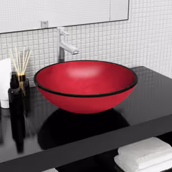 Questo lavandino in vetro temperato sarà un complemento elegante a qualsiasi bagno, toeletta o lavatoio. Materiale resistente ...