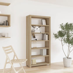 Libreria a 6 Ripiani, Scaffale 80x30x170 cm in Legno Massello di Acacia Vidaxl