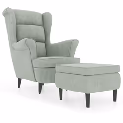 VidaXL 3115931, Velluto, Grigio, Schiuma, 110 kg, 550 mm, 545 mm