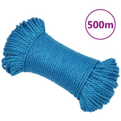 Corda da Lavoro Blu 3 mm 500 m in Polipropilene Vidaxl 7925