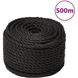 Corda da Lavoro Nera 12 mm 500 m in Polipropilene - Vidaxl