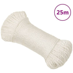 Corda da Lavoro Bianca 6 mm 25 m in Polipropilene Vidaxl 3103