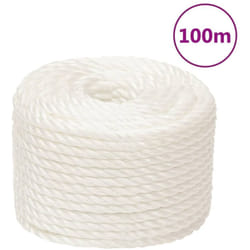 Corda da Lavoro Bianca 10 mm 100 m in Polipropilene Vidaxl 551820