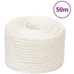 Corda da Lavoro Bianca 16 mm 50 m in Polipropilene - Vidaxl