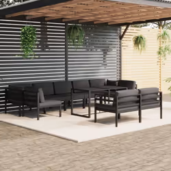 Unendo stile e funzionalità, questo set di divani da giardino in alluminio offre lo spazio ideale dove potrete rilassarvi e g ...