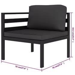 VidaXL 3115929 set mobili da esterno - Vista aggiuntiva 6