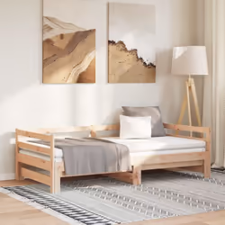 Questo versatile divano letto in legno può essere utilizzato come letto nella vostra camera da letto e si adatta perfettament ...