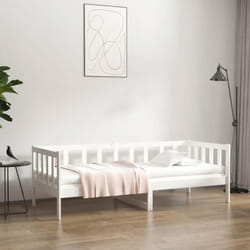 Dormeuse Bianca 80x200 cm, Letto per adulti in Legno Massello di Pino vidaXL 6433