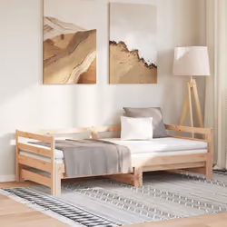 Questo versatile divano letto in legno può essere utilizzato come letto nella vostra camera da letto e si adatta perfettament ...