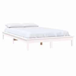 vidaXL Giroletto Bianco 160x200 cm in Legno Massello di Pino - Vista aggiuntiva 3