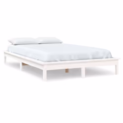 vidaXL Giroletto Bianco 200x200 cm in Legno Massello di Pino - Vista aggiuntiva 2