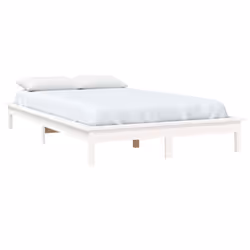 vidaXL Giroletto Bianco 200x200 cm in Legno Massello di Pino - Vista aggiuntiva 3