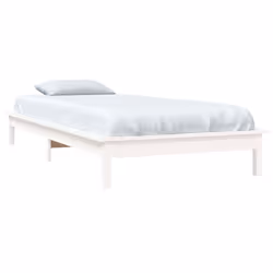 vidaXL Giroletto Bianco 90x190 cm Single in Legno Massello di Pino - Vista aggiuntiva 3