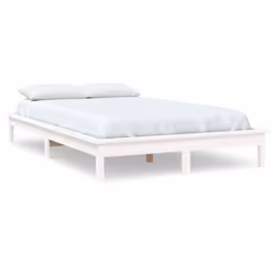 vidaXL Letto senza Materasso Bianco 140x190 cm Legno Massello di Pino - Vista aggiuntiva 2