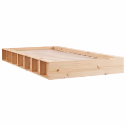 vidaXL Giroletto 120x190 cm Small Double in Legno Massello - Vista aggiuntiva 3