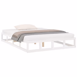 vidaXL Giroletto Bianco 140x200 cm in Legno Massello - Vista aggiuntiva 3