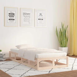 Giroletto 75x190 cm Small Single in Legno Massello vidaXL44936