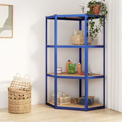 Mobile angolare ideale per stoccaggio in acciaio 75x75x160cm vari colori colore: Blu