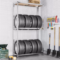 Questo portapneumatici è una scelta eccellente per lo stoccaggio in garage, poiché offre molto spazio per mantenere i vostri ...