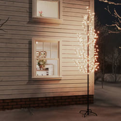 Vidaxl - Albero di Ciliegio con 368 led Bianco Caldo 300 cm 9875