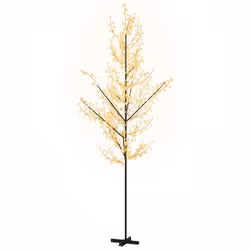 vidaXL Albero di Ciliegio con 672 LED Bianco Caldo 400 cm - Vista aggiuntiva 2