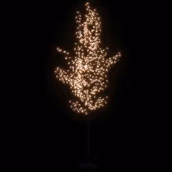 vidaXL Albero di Ciliegio con 672 LED Bianco Caldo 400 cm - Vista aggiuntiva 3