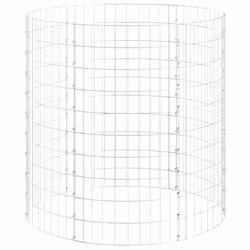 vidaXL Compostiera da Giardino Ø100x100 cm in Acciaio Zincato - Vista aggiuntiva 2
