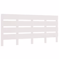 vidaXL Testiera per Letto Bianca 200x3x80 cm in Legno Massello di Pino - Vista aggiuntiva 2