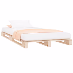 vidaXL Letto a Pallet 90x200 cm in Legno Massello di Pino - Vista aggiuntiva 3