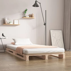vidaXL Letto a Pallet 100x200 cm in Legno Massello di Pino