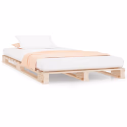 vidaXL Letto a Pallet 100x200 cm in Legno Massello di Pino - Vista aggiuntiva 2