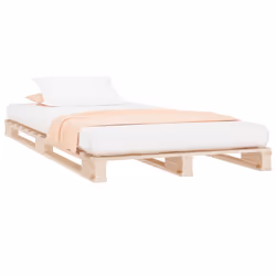 vidaXL Letto a Pallet 100x200 cm in Legno Massello di Pino - Vista aggiuntiva 3