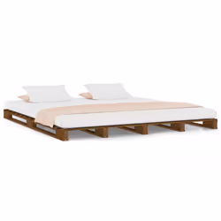vidaXL Letto a Pallet senza Materasso Ambra 120x200cm Legno Massello - Vista aggiuntiva 2