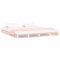 vidaXL Letto a Pallet 140x200 cm in Legno Massello di Pino - Vista aggiuntiva 2