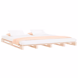 vidaXL Letto a Pallet 140x200 cm in Legno Massello di Pino - Vista aggiuntiva 3
