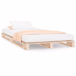 vidaXL Letto a Pallet 75x190 cm Small Single in Legno Massello di Pino - Vista aggiuntiva 2