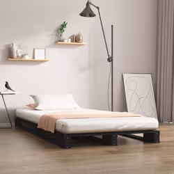 Aggiungete un tocco moderno alla vostra camera da letto con questo classico letto a pallet in legno! Costituisce un complemen ...
