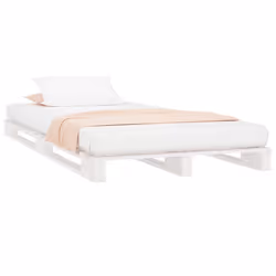 vidaXL Letto a Pallet Bianco 90x190 cm Single Legno Massello di Pino - Vista aggiuntiva 3