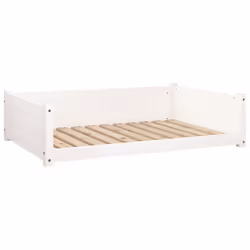 vidaXL Cuccia per Cani Bianca 105,5x75,5x28 cm Legno Massello di Pino - Vista aggiuntiva 2
