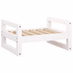 vidaXL Cuccia per Cani Bianca 55,5x45,5x28cm in Legno Massello di Pino - Vista aggiuntiva 2