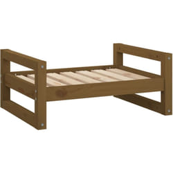 Cuccia per Cani Ambra 65,5x50,5x28cm in Legno Massello di Pino Vidaxl